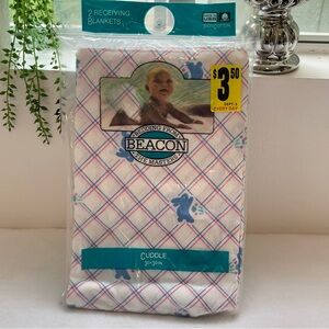 NWT Vintage Beacon Baby Receiving Blankets USA